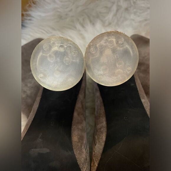 Jeffrey Campbell Lustful Lucite Heel Boots Taupe Suede 8 - Picture 9 of 9